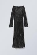 Weekday Netzstoffkleid aus Baumwolle Schwarz, Alltagskleider in Größe ...