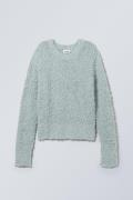 Weekday Flauschiger Pullover Judi Taubenblau in Größe L. Farbe: Dusty ...