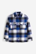 H&M Twill-Overshirt in Loose Fit Blau/Kariert, Jacken Größe M. Farbe: ...