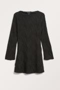 Monki Strukturiertes Longsleeve-Minikleid Schwarz, Alltagskleider in G...