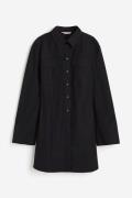 H&M Tailliertes Blusenkleid Schwarz, Alltagskleider in Größe S. Farbe:...