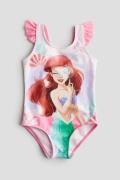 H&M Badeanzug mit Print Rosa/Kleine Meerjungfrau in Größe 92. Farbe: P...