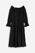 H&M Langes Off-Shoulder-Kleid Schwarz, Alltagskleider in Größe L. Farb...