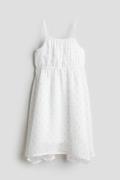 H&M Asymmetrisches Chiffonkleid Weiß/Gemustert, Kleider in Größe 92. F...