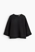 H&M Bluse aus Leinenmix Schwarz, Blusen in Größe M. Farbe: Black