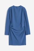 H&M Drapiertes Kleid Taubenblau, Alltagskleider in Größe XL. Farbe: Pi...