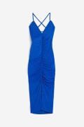 H&M Drapiertes Bodycon-Kleid Knallblau, Alltagskleider in Größe XXL. F...