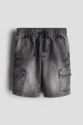 H&M Cargoshorts aus Denim Dunkelgrau in Größe 110. Farbe: Dark grey de...