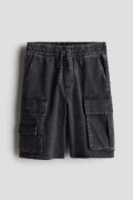 H&M Cargoshorts Ausgewaschenes Schwarz in Größe 170. Farbe: Washed bla...