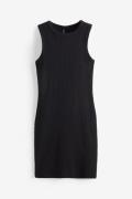 H&M Geripptes Bodycon-Kleid Schwarz, Alltagskleider in Größe M. Farbe:...