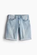 H&M Slim Denimshorts Helles Denimblau in Größe W 28. Farbe: Light deni...