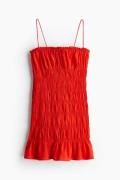 H&M Gesmoktes Bodycon-Kleid Rot, Alltagskleider in Größe XL. Farbe: Re...