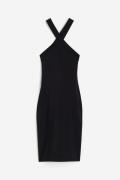 H&M Bodycon-Kleid Schwarz, Alltagskleider in Größe XL. Farbe: Black