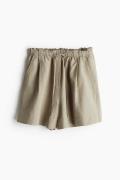 H&M Schlupfshorts aus Leinenmix Beige in Größe XS. Farbe: 003