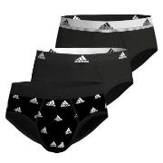 adidas 3P Active Flex Cotton Brief Schwarz/Weiß Baumwolle Small Herren