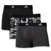 adidas 3P Active Flex Cotton Trunk Schwarz/Grau Baumwolle Small Herren