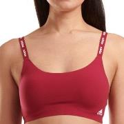 adidas BH BOS Micro Cut Free Scoop Lounge Bra Dunkelrot Large Damen