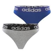 adidas 2P Underwear Brazilian Thong Blau/Grau Baumwolle Small Damen