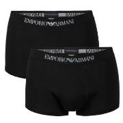 Armani Pure Cotton Trunk 2P Schwarz Baumwolle Medium Herren