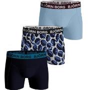 Björn Borg 3P Cotton Stretch Boxer 1565 Blau/Weiß Baumwolle Medium Her...