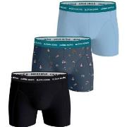 Björn Borg 3P Cotton Stretch Boxer 1721 Schwarz/Blau Baumwolle Small H...