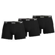 BOSS 3P Cotton Stretch Boxer Brief Long Schwarz Baumwolle Small Herren