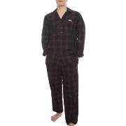 BOSS Urban Long Pyjama Rot Muster Baumwolle Large Herren