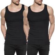 Bread and Boxers Men Tanks 2P Schwarz Ökologische Baumwolle Small Herr...