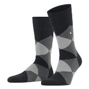 Burlington Clyde Cotton Sock Schwarz gemustert Gr 40/46 Herren