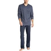 Calida Relax Streamline Pyjama Blau Baumwolle Small Herren