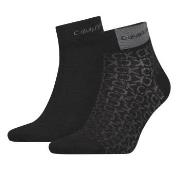 Calvin Klein 2P Badge Quarter Men Sock Schwarz One Size Herren