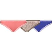 Calvin Klein 3P Bottoms Up Refresh Bikinis Blau/Rosa Nylon Small Damen