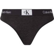 Calvin Klein CK96 Cotton Thong Schwarz Baumwolle Small Damen