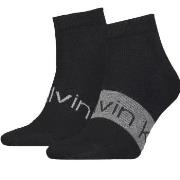 Calvin Klein 2P Logo Ribbon Sneaker Socks Schwarz Gr 39/42 Herren