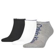 Calvin Klein 3P Men Athleisure Sneaker Socks Grau/Schwarz One Size Her...
