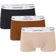 Calvin Klein 3P Modern Cotton Stretch Naturals Trunk Schwarz/Braun Bau...