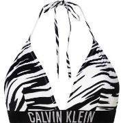 Calvin Klein Print Triangle Bikini Top Zebra Large Damen