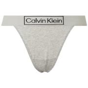 Calvin Klein 2P Reimagined Heritage High Leg Thong Grau Small Damen