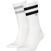 Calvin Klein 2P Stripe Socks Weiß Gr 39/42 Herren