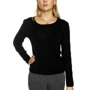 Damella Wool Long Sleeve Top Schwarz Wolle Small Damen