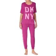 DKNY Only In DKNY T-shirt And Jogger Set Rosa Viskose Medium Damen
