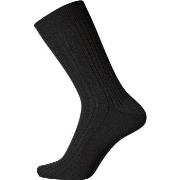 Egtved Wool Broadrib Sock Schwarz Wolle Gr 38/40