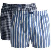 Gant 2P Cotton Stripe Boxer Shorts Marine/Blau Baumwolle Medium Herren