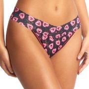 Hanky Panky 2P Printed Original Rise Thong Schwarz/Rosa Nylon One Size...