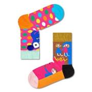 Happy Socks Rock Your Socks Friend Kids Sock Rosa Muster Baumwolle 7-9...
