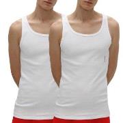 HUGO 2P Twin Tank Top Weiß Baumwolle Small Herren