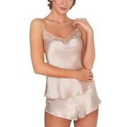 Lady Avenue Pure Silk Camisole With Lace Perlweiß Seide Small Damen