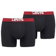 Levis 2P Base Boxer Schwarz/Rot Baumwolle X-Large Herren