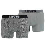 Levis 2P Base Herringbone Boxer Grau Baumwolle Medium Herren