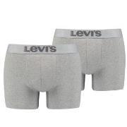 Levis 2P Organic Cotton Base Boxer Grau Baumwolle Small Herren